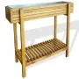 Solid acacia wood and zinc flowerbed by vidaXL, Pots and planters - Ref: Foro24-43793, Price: 115,28 €, Discount: %