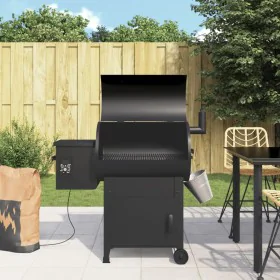 Pellet barbecue with black iron chimney 104 cm by vidaXL, Barbecues - Ref: Foro24-360069, Price: 532,01 €, Discount: %