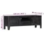 Massiver TV-Schrank aus schwarzem Mangoholz, 118 x 30 x 40 cm von vidaXL, TV-Möbel - Ref: Foro24-247985, Preis: 182,88 €, Rab...