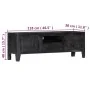Solid black mango wood TV cabinet 118x30x40 cm by vidaXL, TV Furniture - Ref: Foro24-247985, Price: 185,98 €, Discount: %