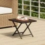 Brown synthetic rattan folding table 45x35x32 cm by vidaXL, Garden tables - Ref: Foro24-362250, Price: 26,74 €, Discount: %
