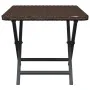 Brown synthetic rattan folding table 45x35x32 cm by vidaXL, Garden tables - Ref: Foro24-362250, Price: 26,74 €, Discount: %