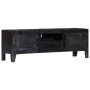 Massiver TV-Schrank aus schwarzem Mangoholz, 118 x 30 x 40 cm von vidaXL, TV-Möbel - Ref: Foro24-247985, Preis: 182,88 €, Rab...