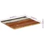 Tablero de mesa rectangular madera maciza 70x80 cm 25-27 mm de vidaXL, Tableros para mesas - Ref: Foro24-286060, Precio: 105,...