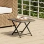 Gray synthetic rattan folding table 45x35x32 cm by vidaXL, Garden tables - Ref: Foro24-362252, Price: 29,54 €, Discount: %