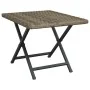 Gray synthetic rattan folding table 45x35x32 cm by vidaXL, Garden tables - Ref: Foro24-362252, Price: 29,54 €, Discount: %