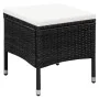 Garden chairs and stool with black synthetic rattan cushions by vidaXL, Garden chairs - Ref: Foro24-44091, Price: 96,06 €, Di...