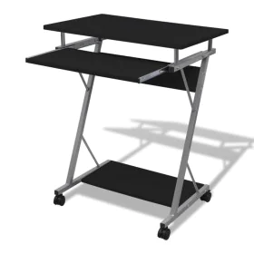 Kompakter Computertisch mit schwarzer Tastaturablage von vidaXL, Schreibtische - Ref: Foro24-20051, Preis: 71,80 €, Rabatt: %