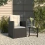 Gartensessel mit schwarzem synthetischem Rattankissen von vidaXL, Gartenstühle - Ref: Foro24-362322, Preis: 75,66 €, Rabatt: %
