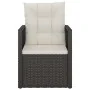 Sillón de jardín con cojín ratán sintético negro de vidaXL, Sillas de jardín - Ref: Foro24-362322, Precio: 75,52 €, Descuento: %