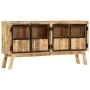 Solid raw mango wood sideboard brown black 160x30x80 cm by vidaXL, Sideboards - Ref: Foro24-247994, Price: 436,68 €, Discount: %
