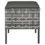 Garden stools 4 units with gray synthetic rattan cushions by vidaXL, Modular outdoor sofas - Ref: Foro24-362341, Price: 119,8...