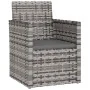 Garden armchair with gray synthetic rattan cushion by vidaXL, Garden chairs - Ref: Foro24-362321, Price: 70,76 €, Discount: %