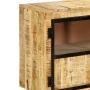 Solid raw mango wood sideboard brown black 160x30x80 cm by vidaXL, Sideboards - Ref: Foro24-247994, Price: 436,68 €, Discount: %