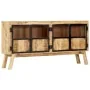 Solid raw mango wood sideboard brown black 160x30x80 cm by vidaXL, Sideboards - Ref: Foro24-247994, Price: 436,68 €, Discount: %