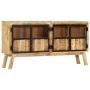 Solid raw mango wood sideboard brown black 160x30x80 cm by vidaXL, Sideboards - Ref: Foro24-247994, Price: 436,68 €, Discount: %