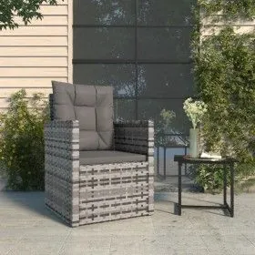 Garden armchair with gray synthetic rattan cushion by vidaXL, Garden chairs - Ref: Foro24-362323, Price: 78,01 €, Discount: %