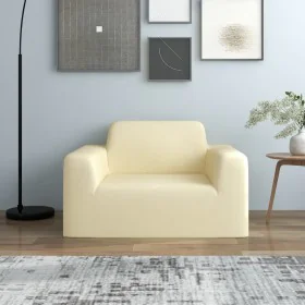 Elastic cover for cream polyester jersey armchair by vidaXL, Covers - Ref: Foro24-332944, Price: 22,97 €, Discount: %