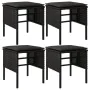 Garden stools 4 units with black synthetic rattan cushions by vidaXL, Modular outdoor sofas - Ref: Foro24-362340, Price: 105,...