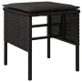 Garden stools 4 units with black synthetic rattan cushions by vidaXL, Modular outdoor sofas - Ref: Foro24-362340, Price: 105,...