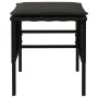 Gartenhocker 4-teilig mit schwarzen synthetischen Rattankissen von vidaXL, Modulare Sofas für den Außenbereich - Ref: Foro24-...