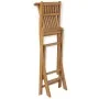 Folding garden bistro table and chairs set 3 pieces solid teak by vidaXL, Garden sets - Ref: Foro24-43805, Price: 636,33 €, D...