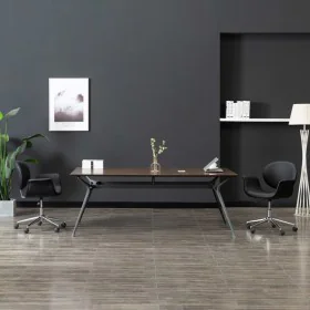 Drehbarer Esszimmerstuhl aus schwarzem Kunstleder von vidaXL, Essstühle - Ref: Foro24-287391, Preis: 124,25 €, Rabatt: %