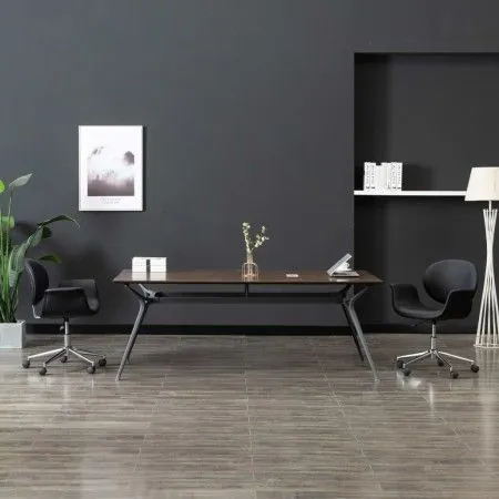 Drehbarer Esszimmerstuhl aus schwarzem Kunstleder von vidaXL, Essstühle - Ref: Foro24-287391, Preis: 124,25 €, Rabatt: %