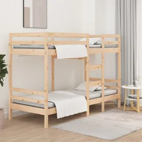 Solid pine wood bunk bed 90x200 cm by vidaXL, Beds and slatted bases - Ref: Foro24-3139829, Price: 237,84 €, Discount: %