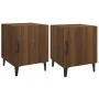 Bedside table 2 units plywood oak brown color by vidaXL, Nightstands - Ref: Foro24-817320, Price: 49,21 €, Discount: %
