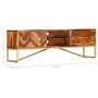 Mueble para TV madera maciza de sheesham 140x30x45 cm de vidaXL, Muebles TV - Ref: Foro24-247998, Precio: 187,77 €, Descuento: %