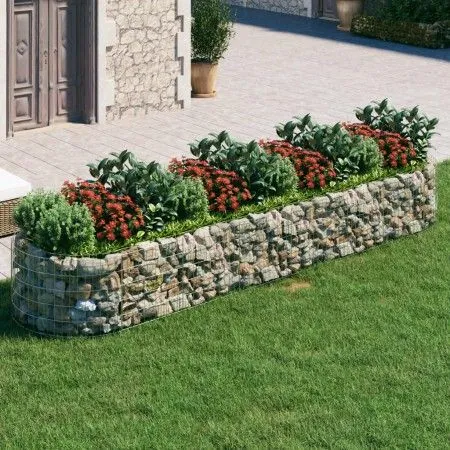Gabionenbett aus verzinktem Eisen, 400 x 100 x 50 cm von vidaXL, Töpfe und Pflanzgefäße - Ref: Foro24-152042, Preis: 75,48 €,...