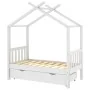Children's bed frame and white solid wood drawer 70x140 cm by vidaXL, Cribs and beds for children - Ref: Foro24-322148, Price...