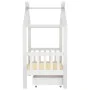 Children's bed frame and white solid wood drawer 70x140 cm by vidaXL, Cribs and beds for children - Ref: Foro24-322148, Price...