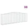 Gabionenkörbe 8 Stück Bogenform Eisen 400x50x120/140 cm von vidaXL, Töpfe und Pflanzgefäße - Ref: Foro24-3145975, Preis: 1,00...