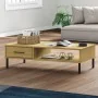 Mesa de centro patas de metal OSLO madera maciza pino marrón de vidaXL, Mesas de centro - Ref: Foro24-351036, Precio: 52,91 €...