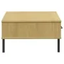 OSLO Couchtisch, Metallbeine, massives Kiefernholz, braun von vidaXL, Couchtisch - Ref: Foro24-351036, Preis: 52,91 €, Rabatt: %