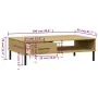 OSLO Couchtisch, Metallbeine, massives Kiefernholz, braun von vidaXL, Couchtisch - Ref: Foro24-351036, Preis: 52,91 €, Rabatt: %