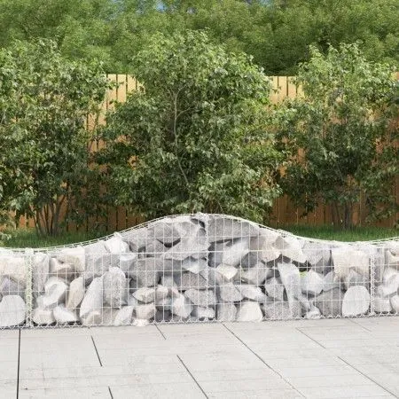 Gabion baskets 5 units, arched shape, iron, 200x30x40/60 cm by vidaXL, Pots and planters - Ref: Foro24-3145370, Price: 241,70...