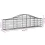 Gabion baskets 5 units, arched shape, iron, 200x30x40/60 cm by vidaXL, Pots and planters - Ref: Foro24-3145370, Price: 241,70...