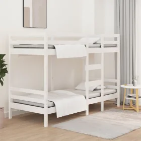 Solid pine wood bunk bed 90x200 cm by vidaXL, Beds and slatted bases - Ref: Foro24-3139830, Price: 274,89 €, Discount: %