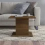 Oak brown engineered wood coffee table 55.5x55.5x40 cm by vidaXL, Coffee table - Ref: Foro24-813097, Price: 29,56 €, Discount: %