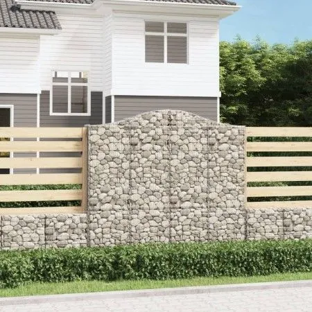 Gabionenkörbe 7 Stk. Bogenform Eisen 200x30x180/200 cm von vidaXL, Töpfe und Pflanzgefäße - Ref: Foro24-3145519, Preis: 915,1...