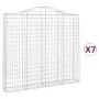 Gabion baskets 7 units, arched shape, iron, 200x30x180/200 cm by vidaXL, Pots and planters - Ref: Foro24-3145519, Price: 915,...