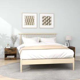 Nachttische 2 Stück geräuchertes Eichensperrholz von vidaXL, Nachttische - Ref: Foro24-817046, Preis: 44,79 €, Rabatt: %