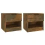 Nachttische 2 Stück geräuchertes Eichensperrholz von vidaXL, Nachttische - Ref: Foro24-817046, Preis: 44,79 €, Rabatt: %