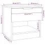 Nachttische 2 Stück geräuchertes Eichensperrholz von vidaXL, Nachttische - Ref: Foro24-817046, Preis: 44,79 €, Rabatt: %