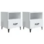 Nachttische 2 Stück glänzend weißes Sperrholz von vidaXL, Nachttische - Ref: Foro24-812037, Preis: 66,47 €, Rabatt: %