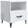 Nachttische 2 Stück glänzend weißes Sperrholz von vidaXL, Nachttische - Ref: Foro24-812037, Preis: 66,47 €, Rabatt: %