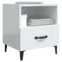 Nachttische 2 Stück glänzend weißes Sperrholz von vidaXL, Nachttische - Ref: Foro24-812037, Preis: 66,47 €, Rabatt: %